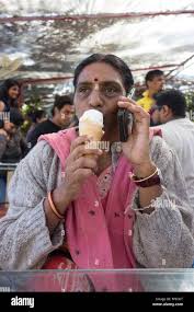 Todorka enjoying ice cream